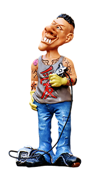 Caricature Figure With Tattoos PNG