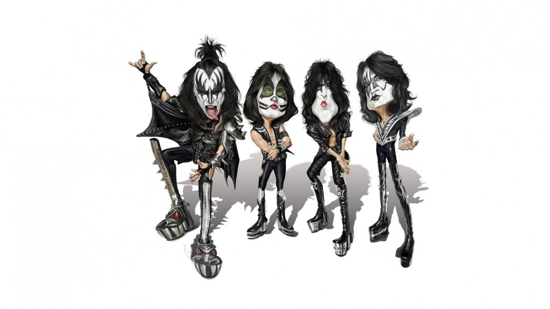 Caricature Kiss Band Background