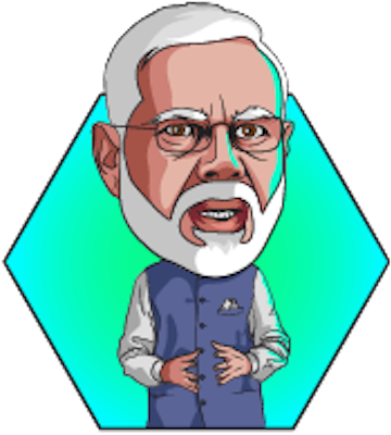 Caricatureof Indian Leader Modi PNG