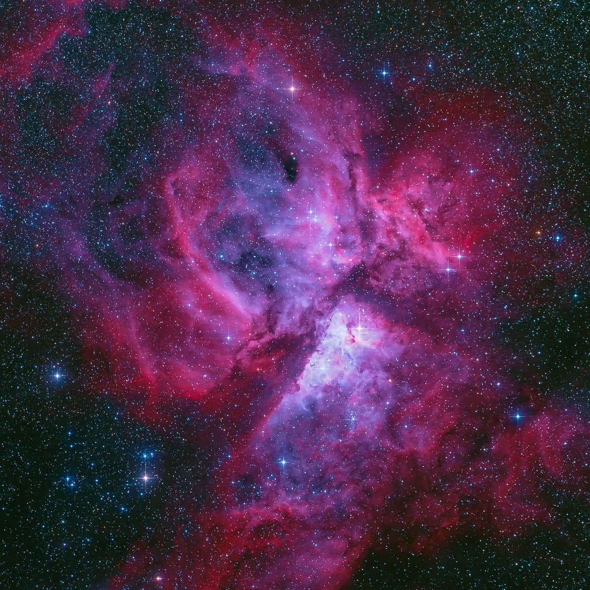 Captivating Carina Nebula in Vibrant Colors Wallpaper