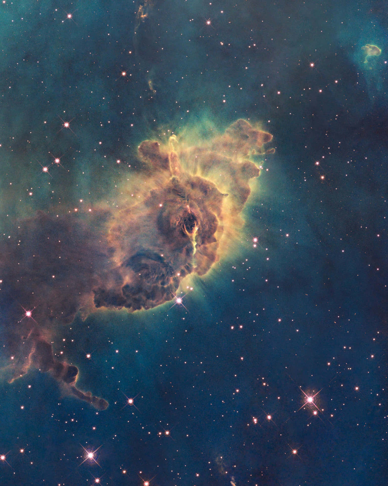 The Stunning Colors of the Carina Nebula Wallpaper