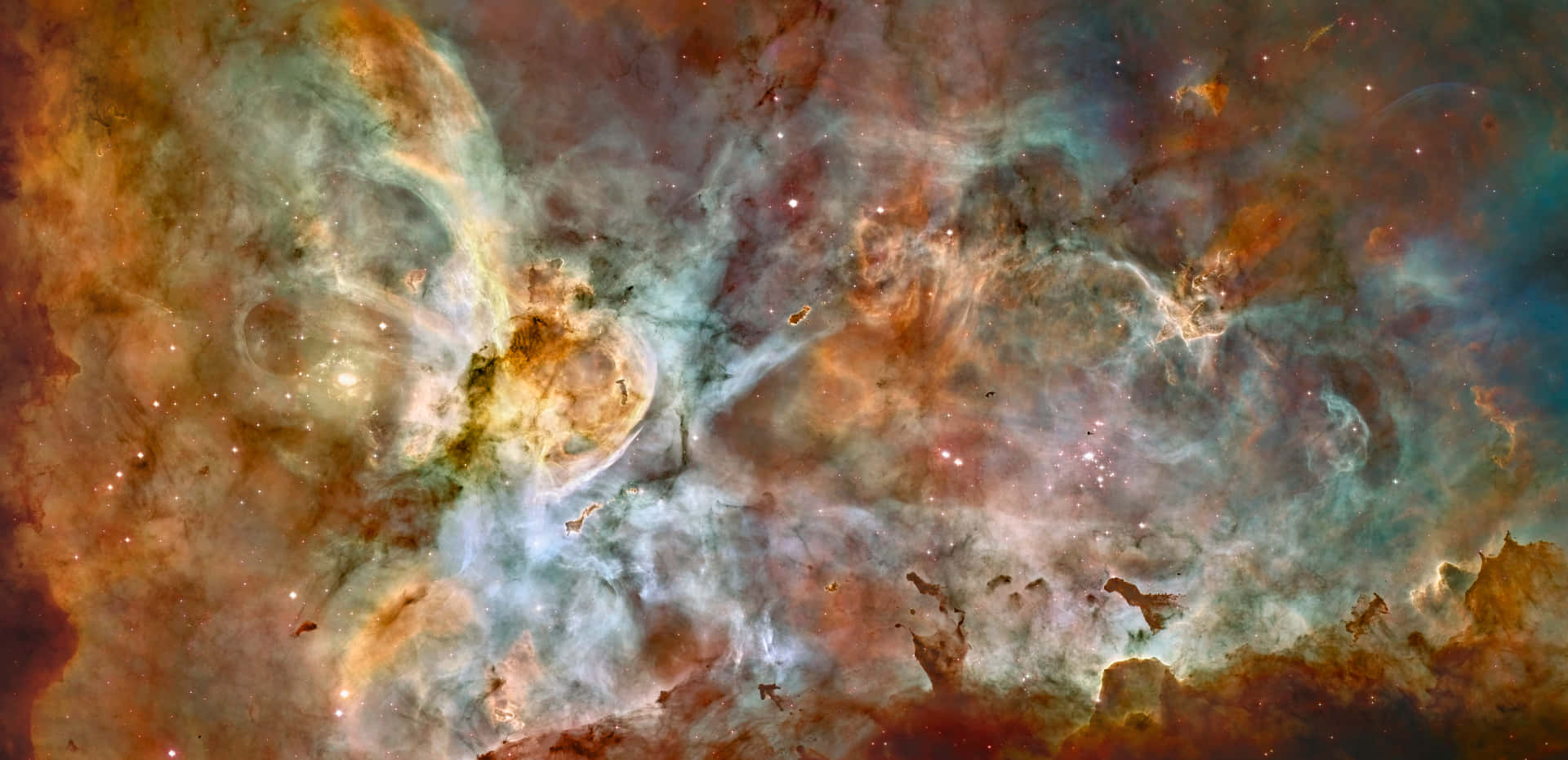 Majestueus Uitzicht Op De Carina Nebula Achtergrond