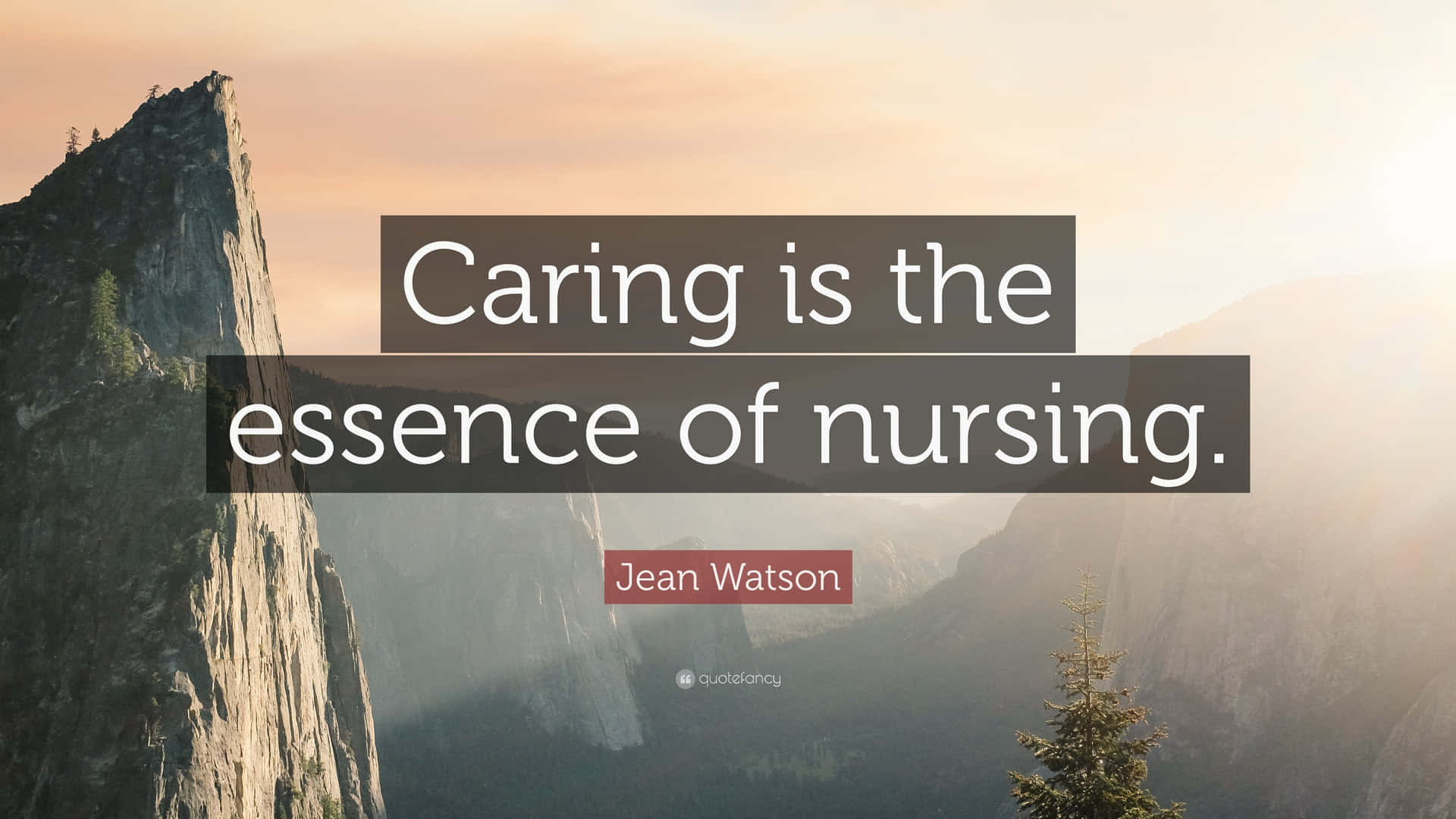 Caring Essenceof Nursing Quote Wallpaper