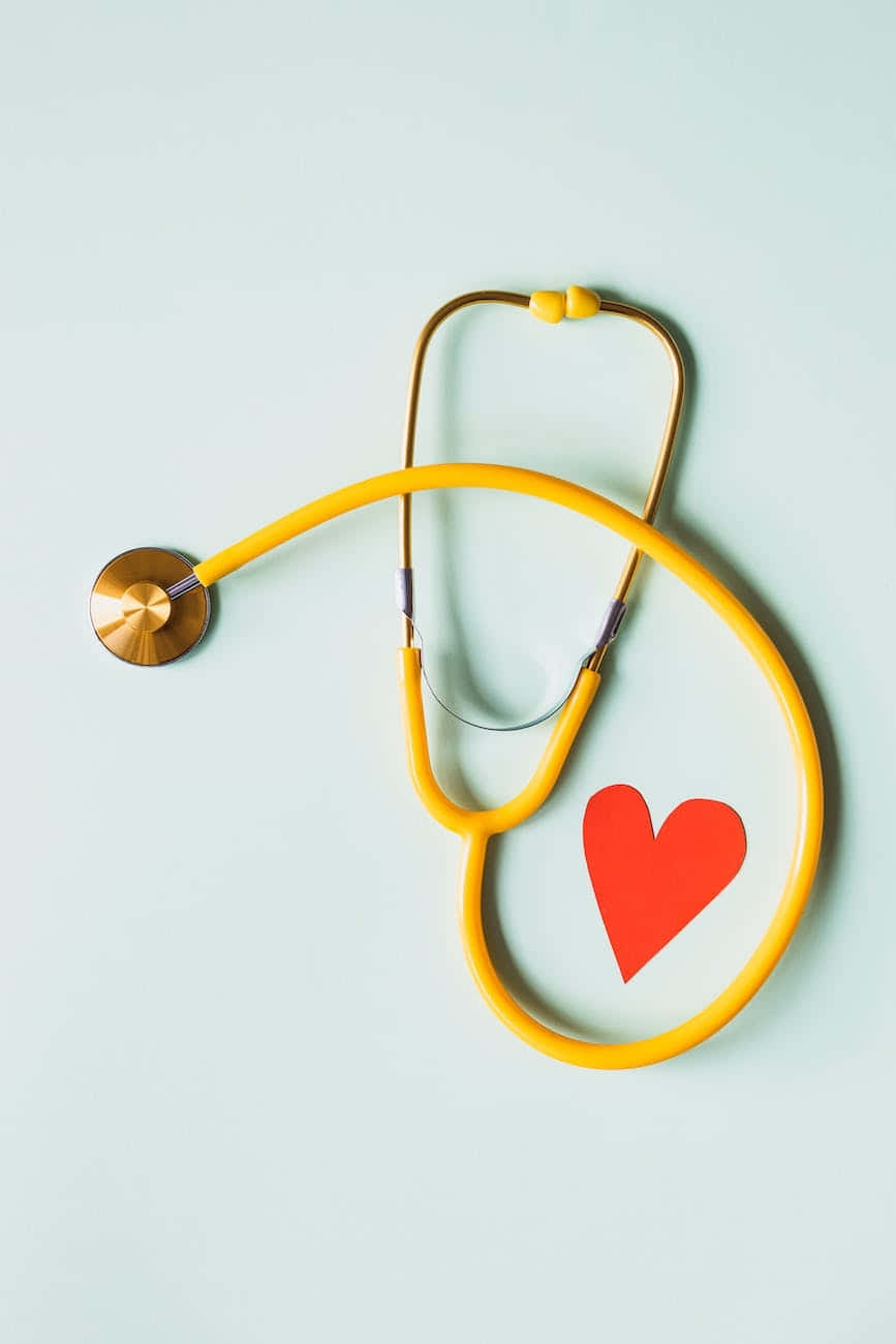 Caring Heart Stethoscope Aesthetic Wallpaper