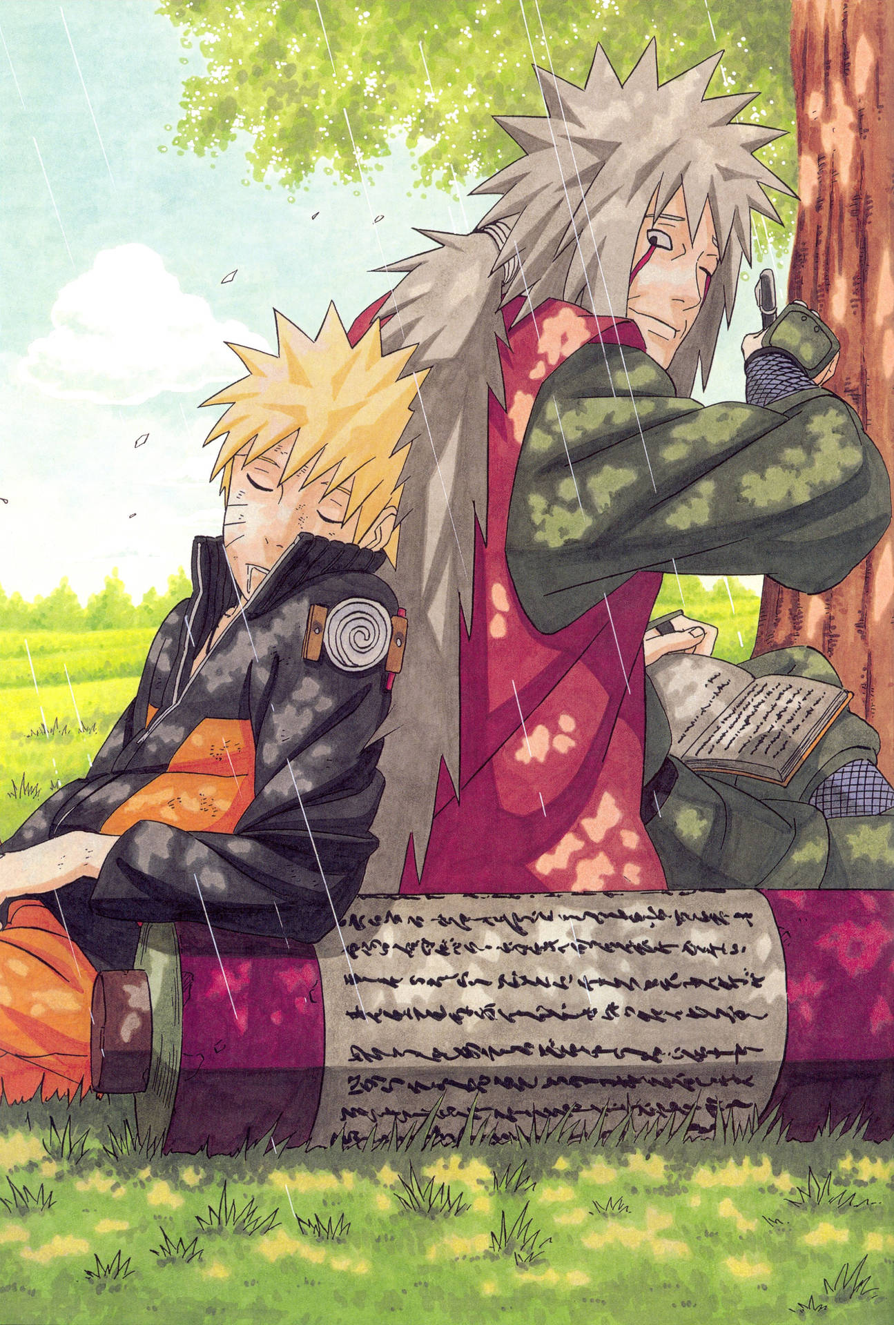 Caring Jiraiya And Naruto