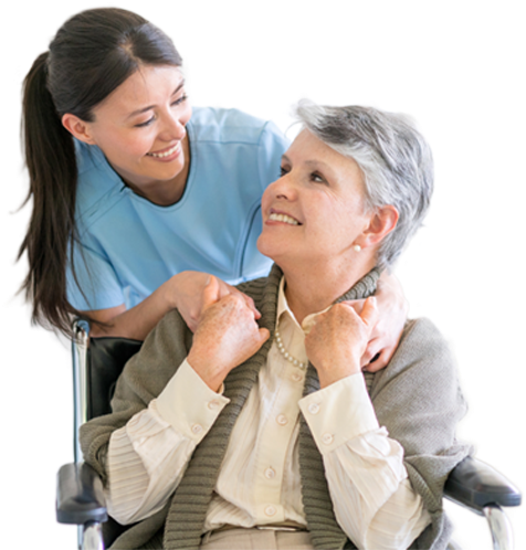 Download Caring Nurse Assisting Elderly Woman Wheelchair | Wallpapers.com