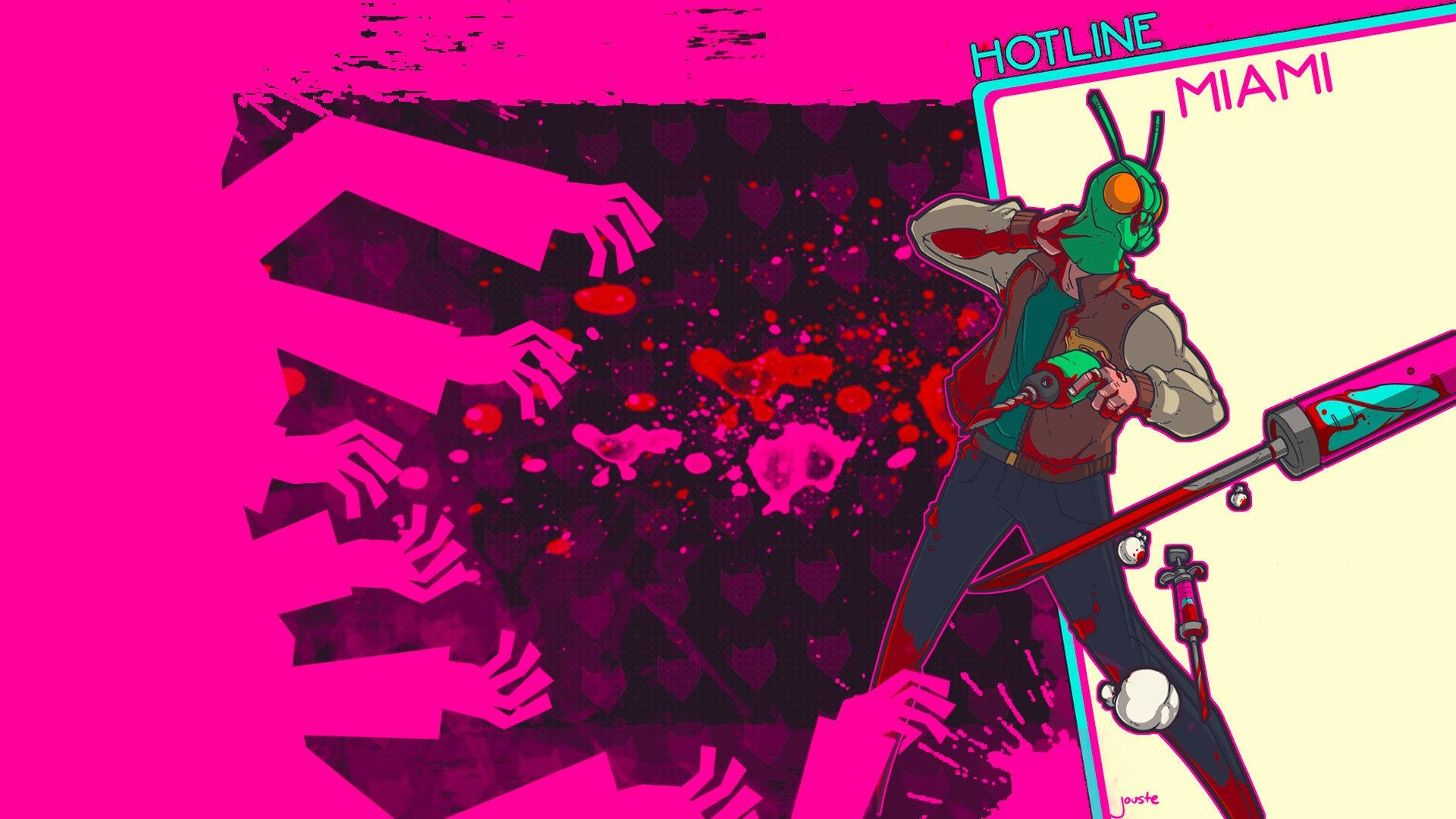 "Carl Face Mask from Hotline Miami" Wallpaper