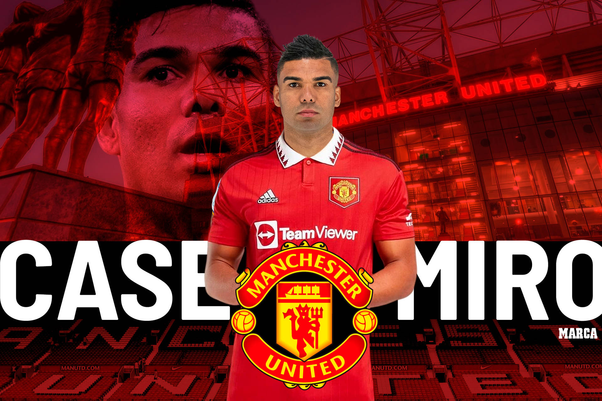 Carlos Casimiro Manchester United Red Wallpaper