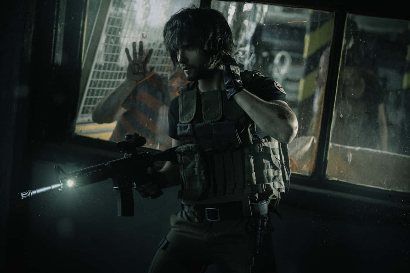 Carlos Oliveira In Action From Resident Evil 3 Wallpaper