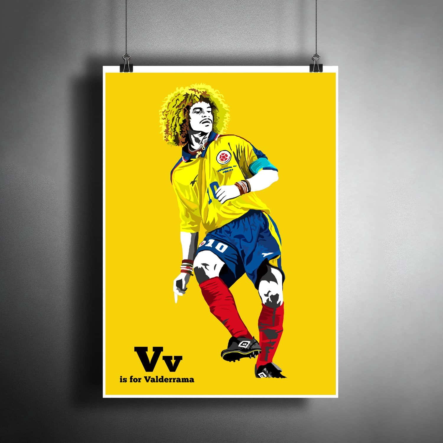 Carlos Valderrama In Yellow Card Background