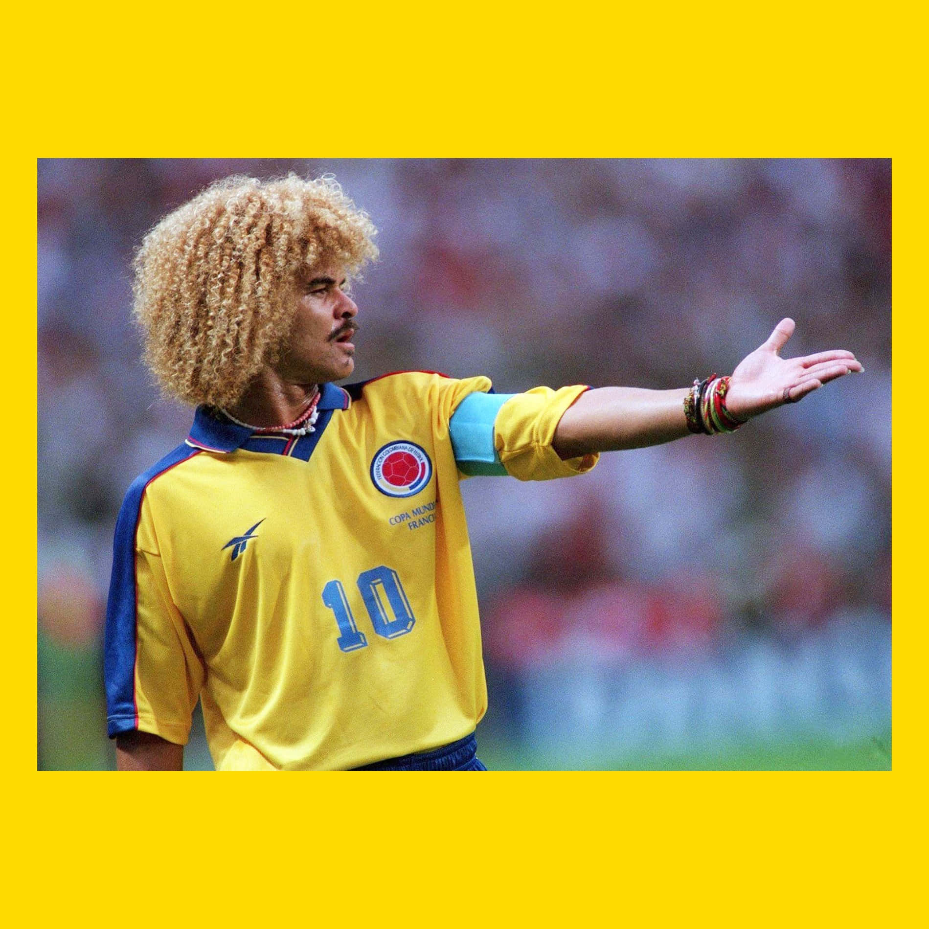 Carlos Valderrama Palm Out Background