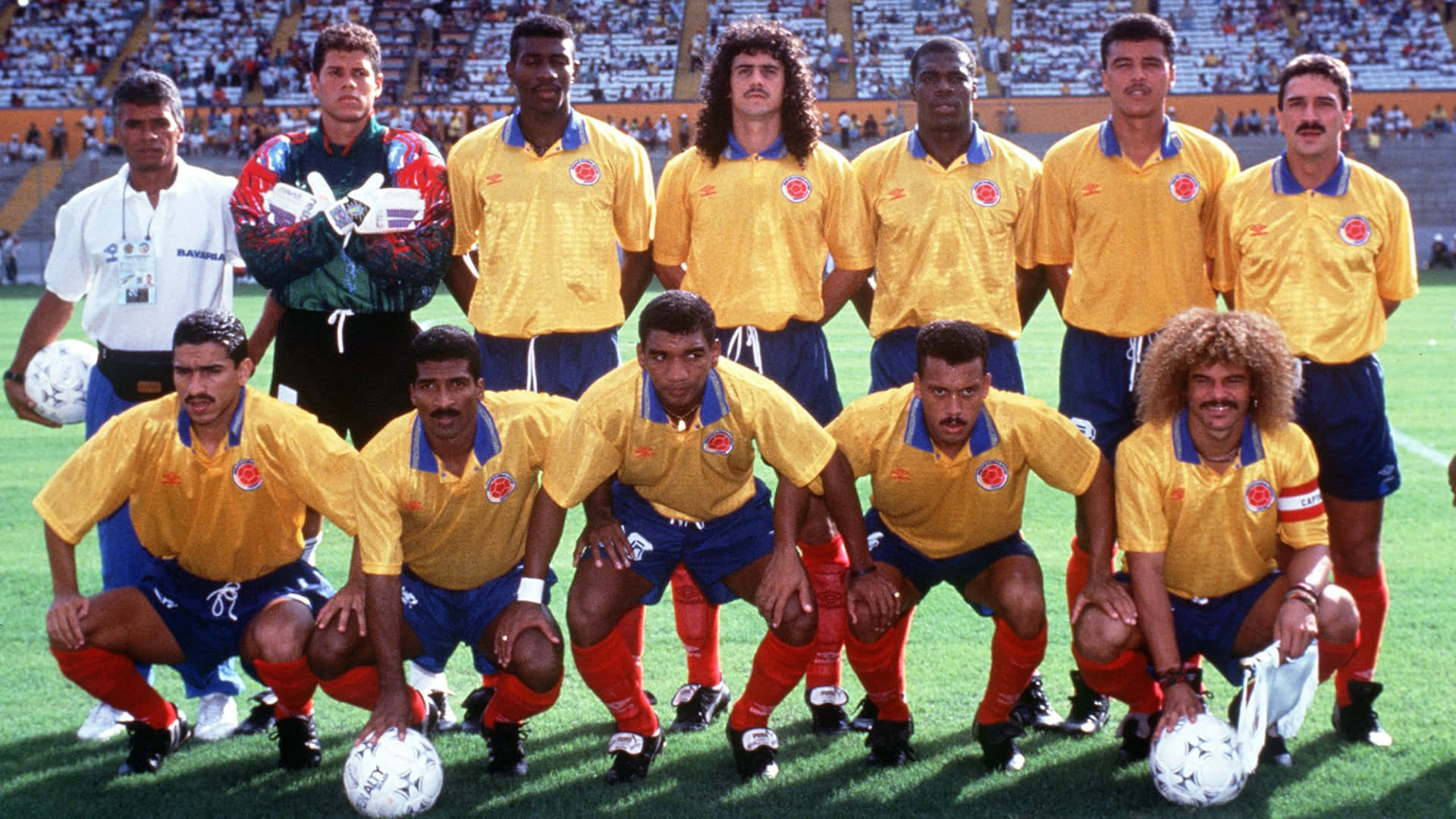 Squadradi Carlos Valderrama Nel 1993 Sfondo