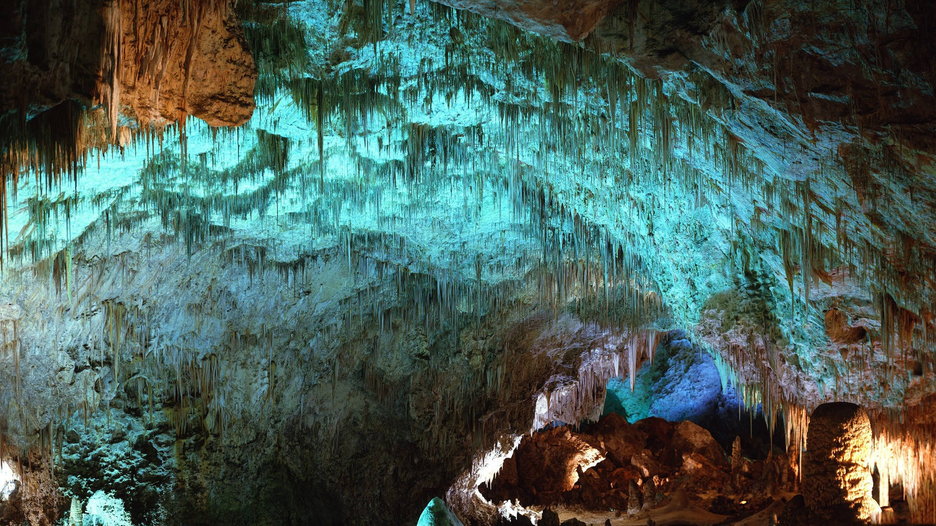 Carlsbad Cavern Blue Light Wallpaper