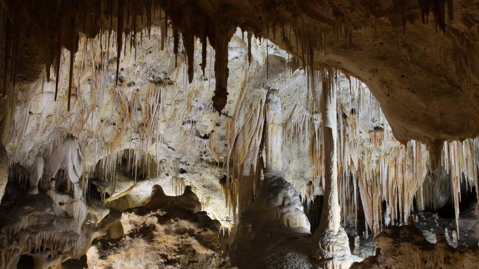 Parquenacional Carlsbad Caverns Estalagmitas Estalactitas. Fondo de pantalla