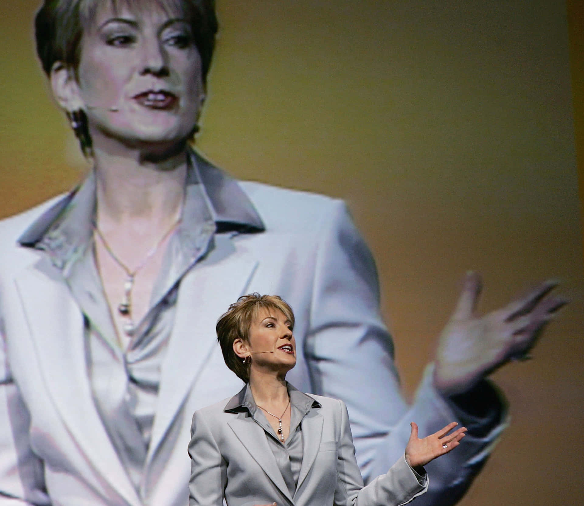 Carly Fiorina adorns a classy silver outfit Wallpaper