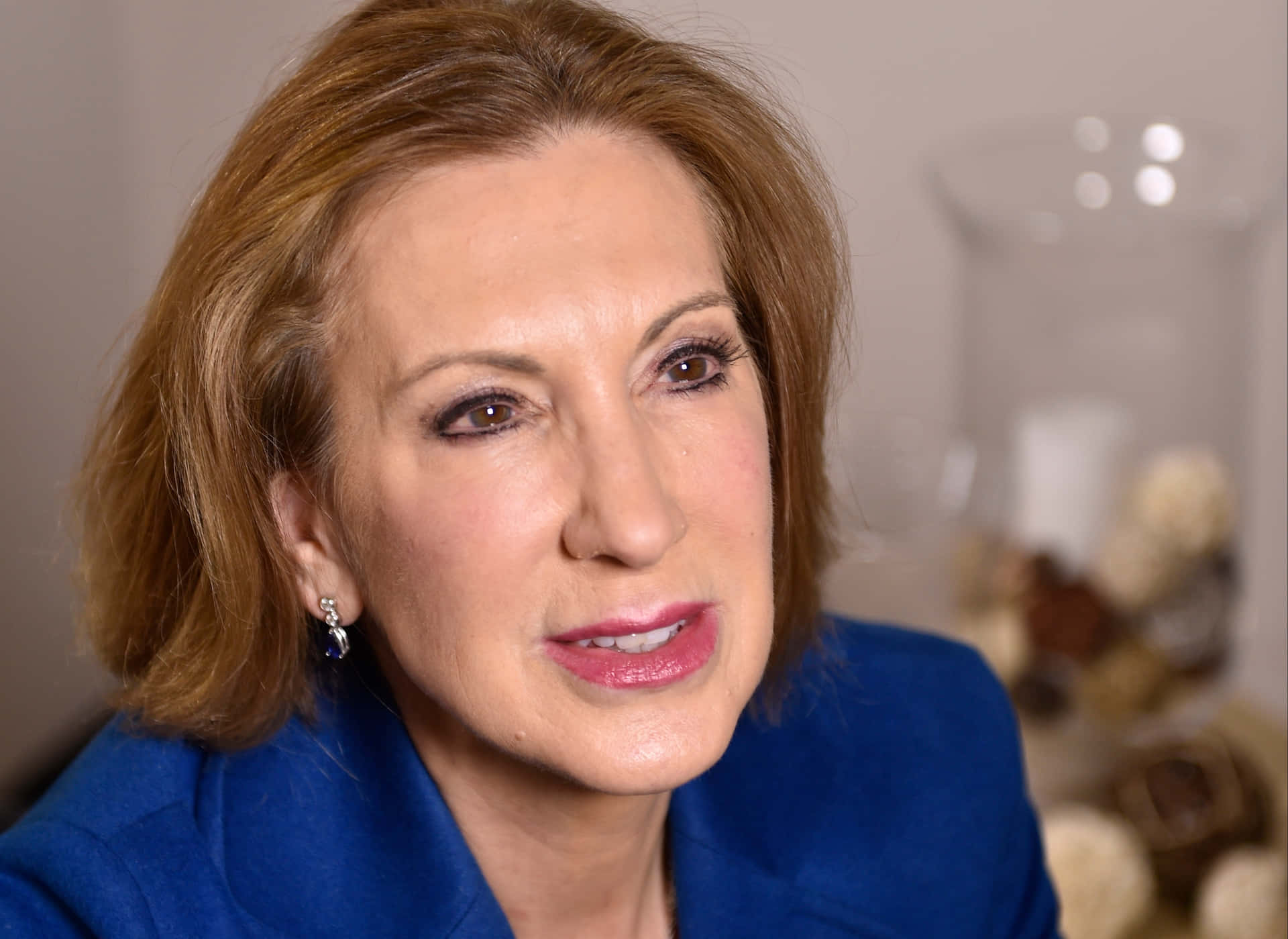 Carly Fiorina Speaking At Home Wallpaper