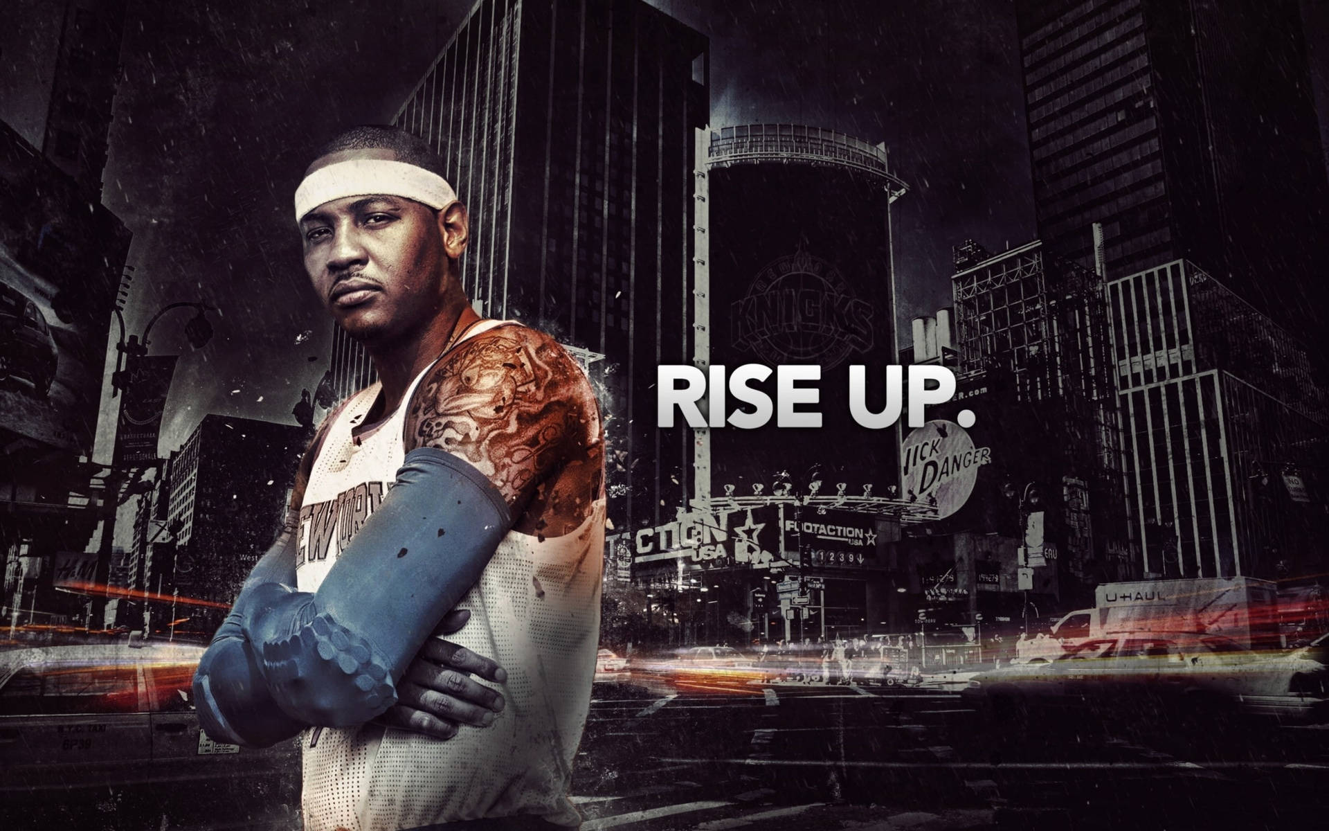 Carmelo Anthony Knicks Rise Up Wallpaper