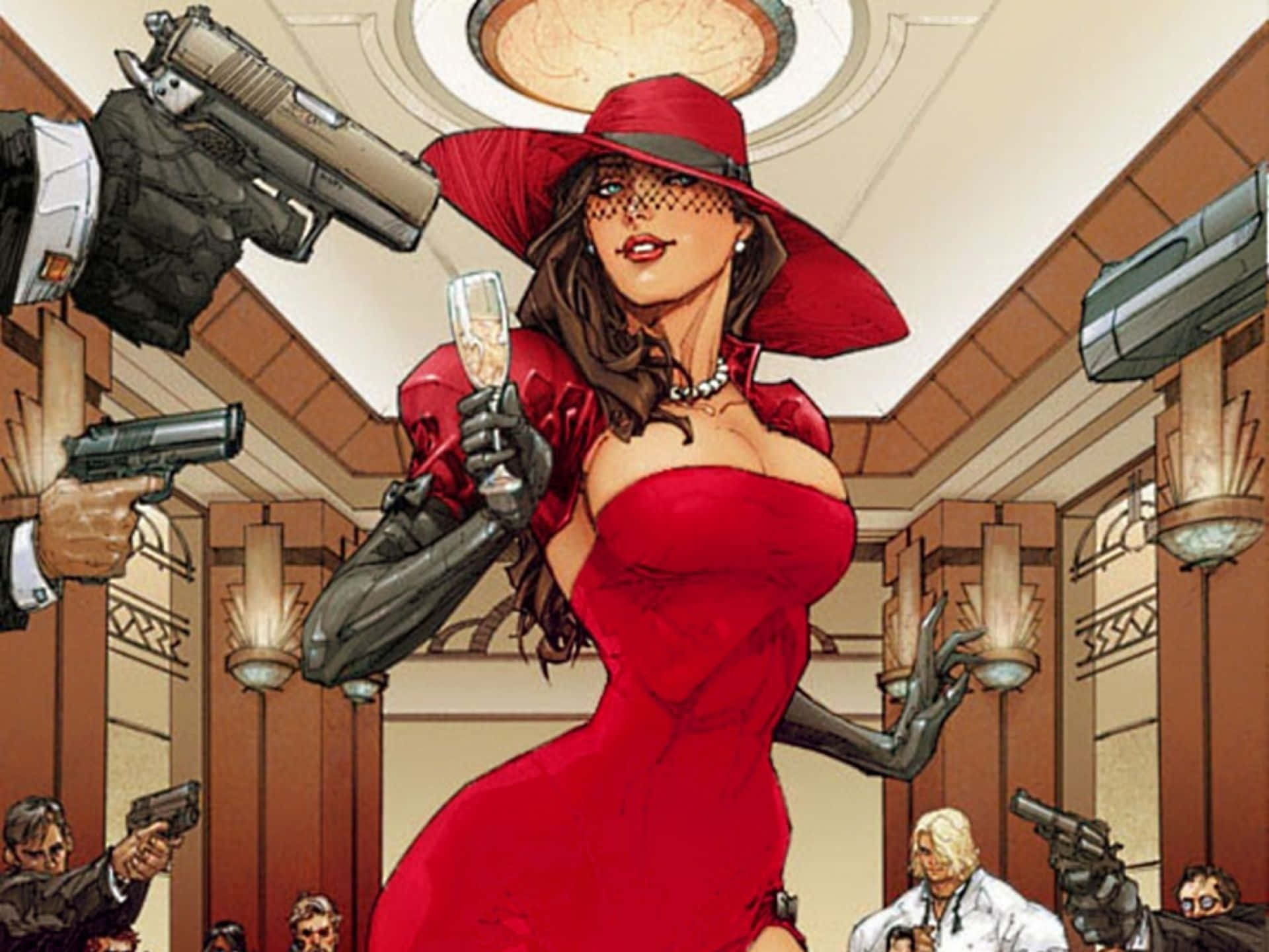 "Carmen Sandiego on the Hunt for her Next Mark" Wallpaper