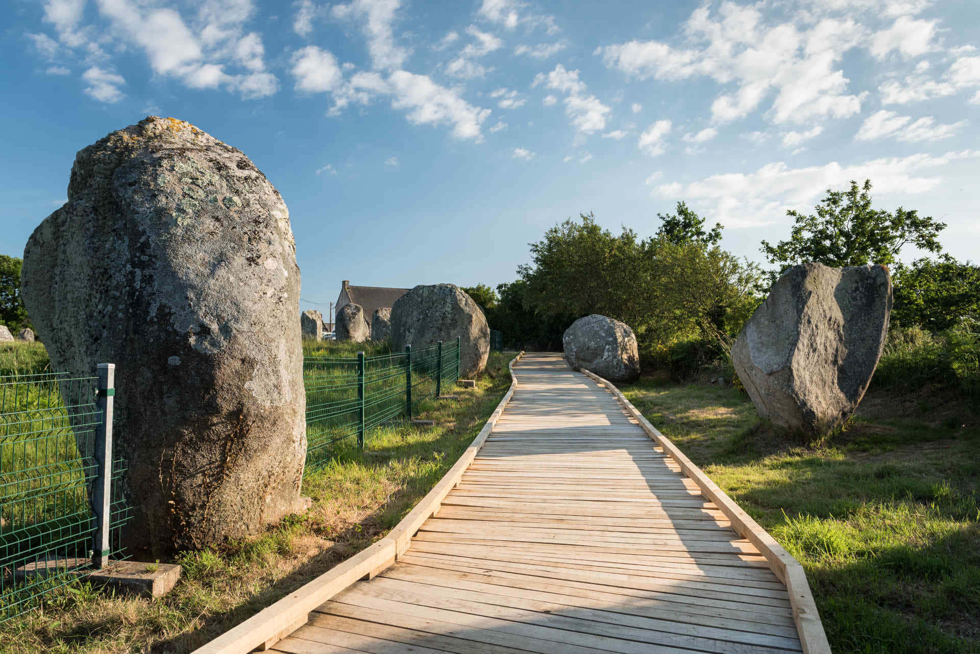 Carnac Megaliths Attraction Wooden Pathway Wallpaper