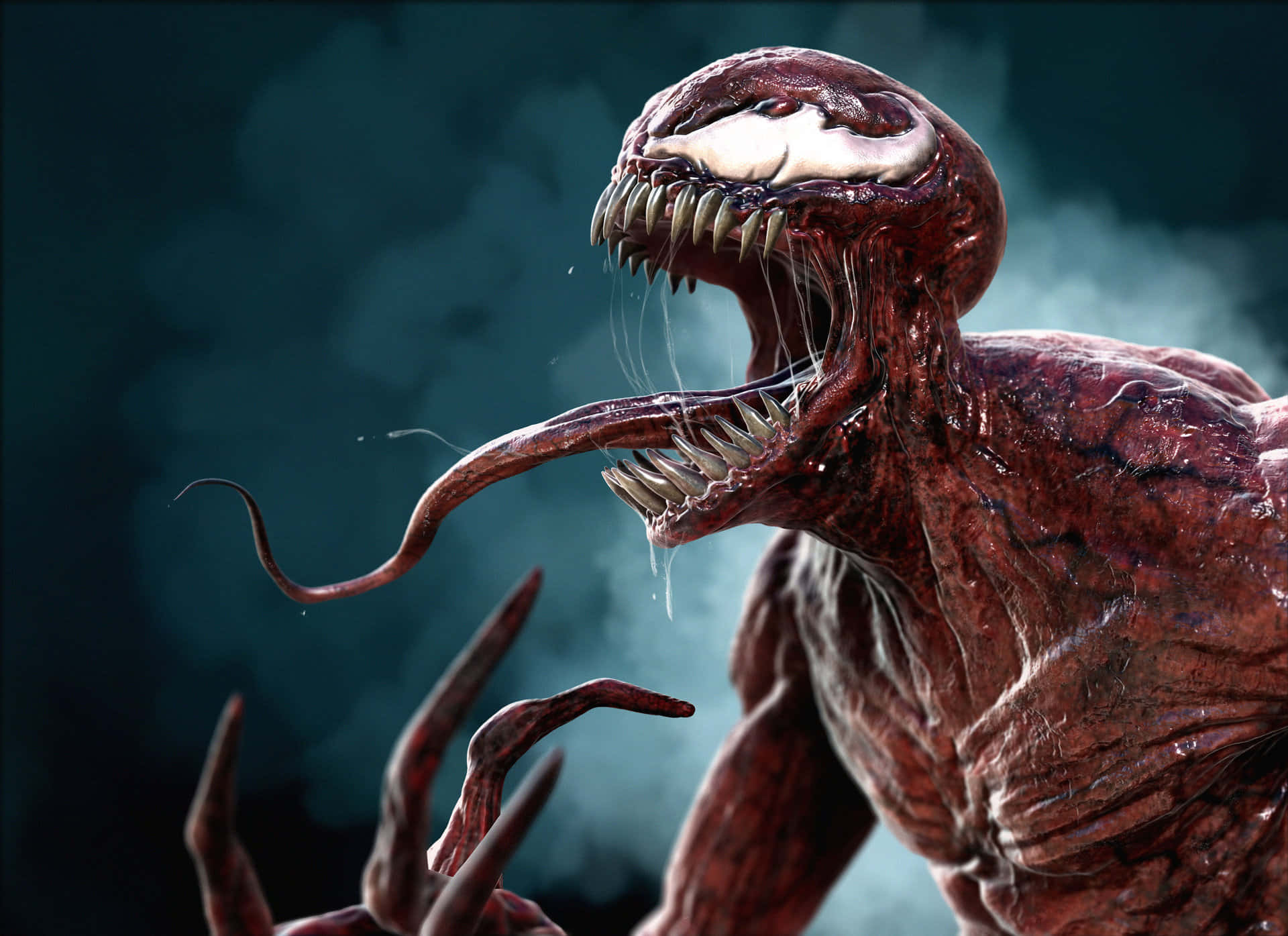 The menacing Spider-Man nemesis, Carnage, featured in a high-resolution background image