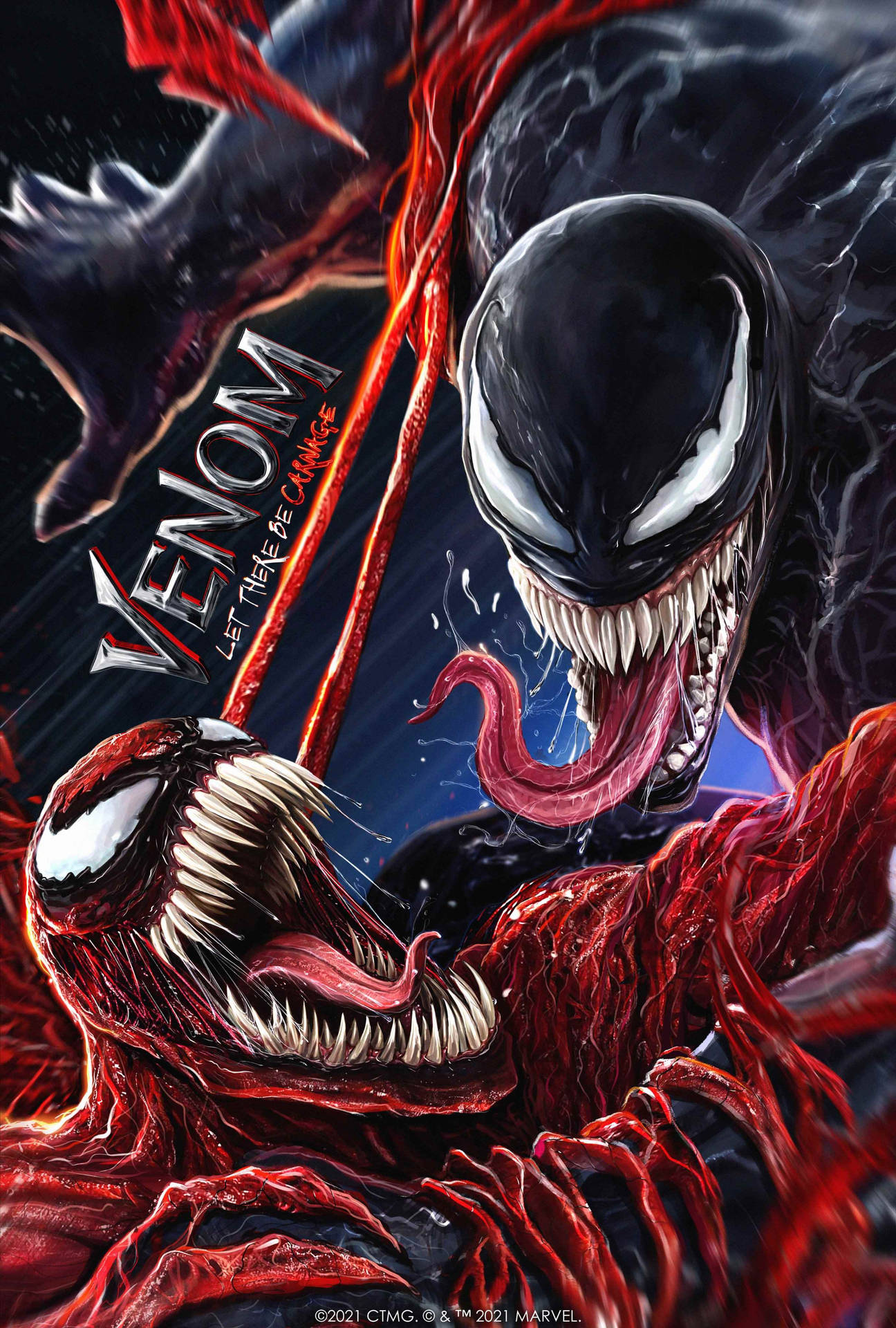 Carnage And Venom Fight Background
