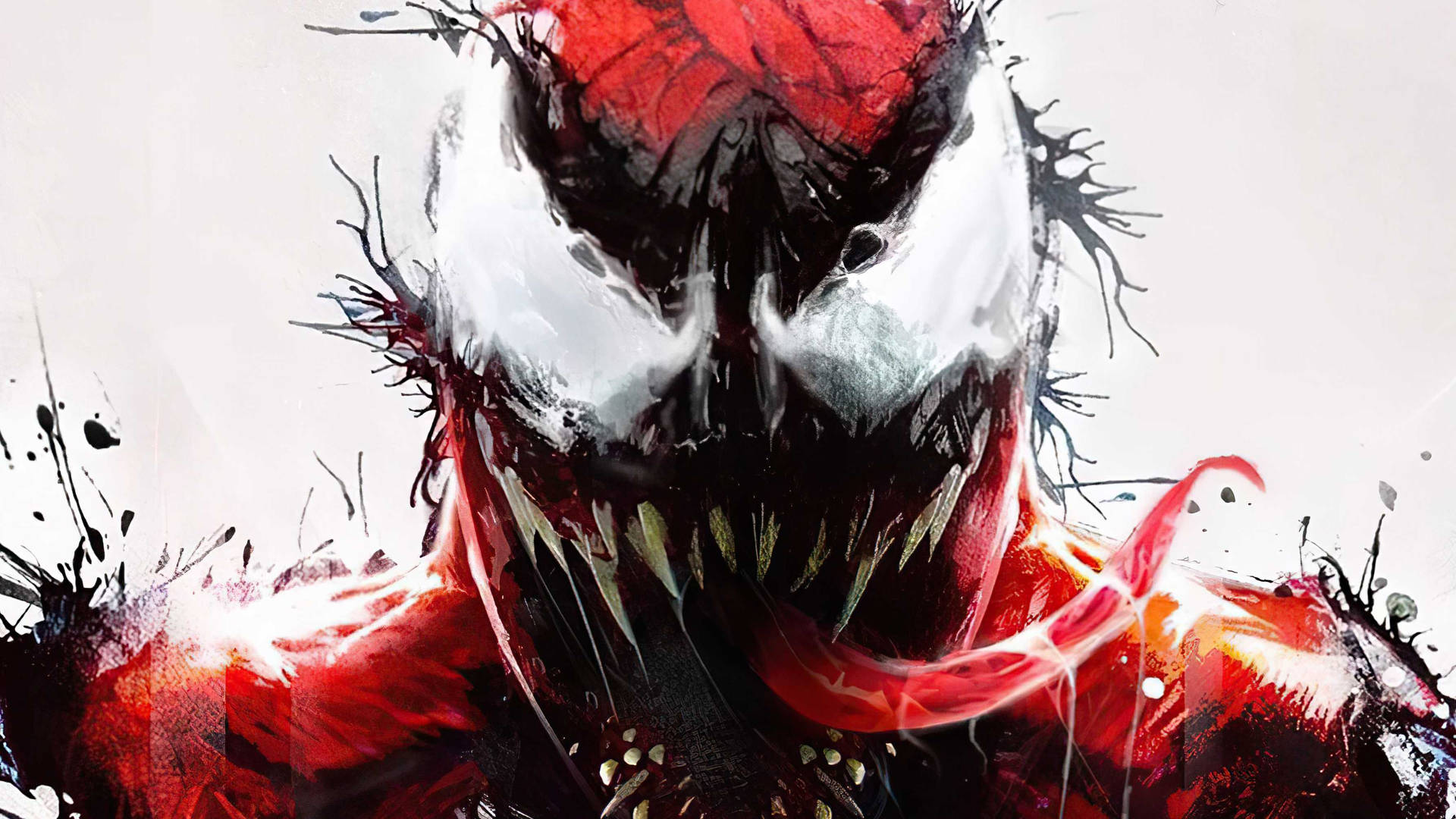 Carnage Fan Art In White Picture