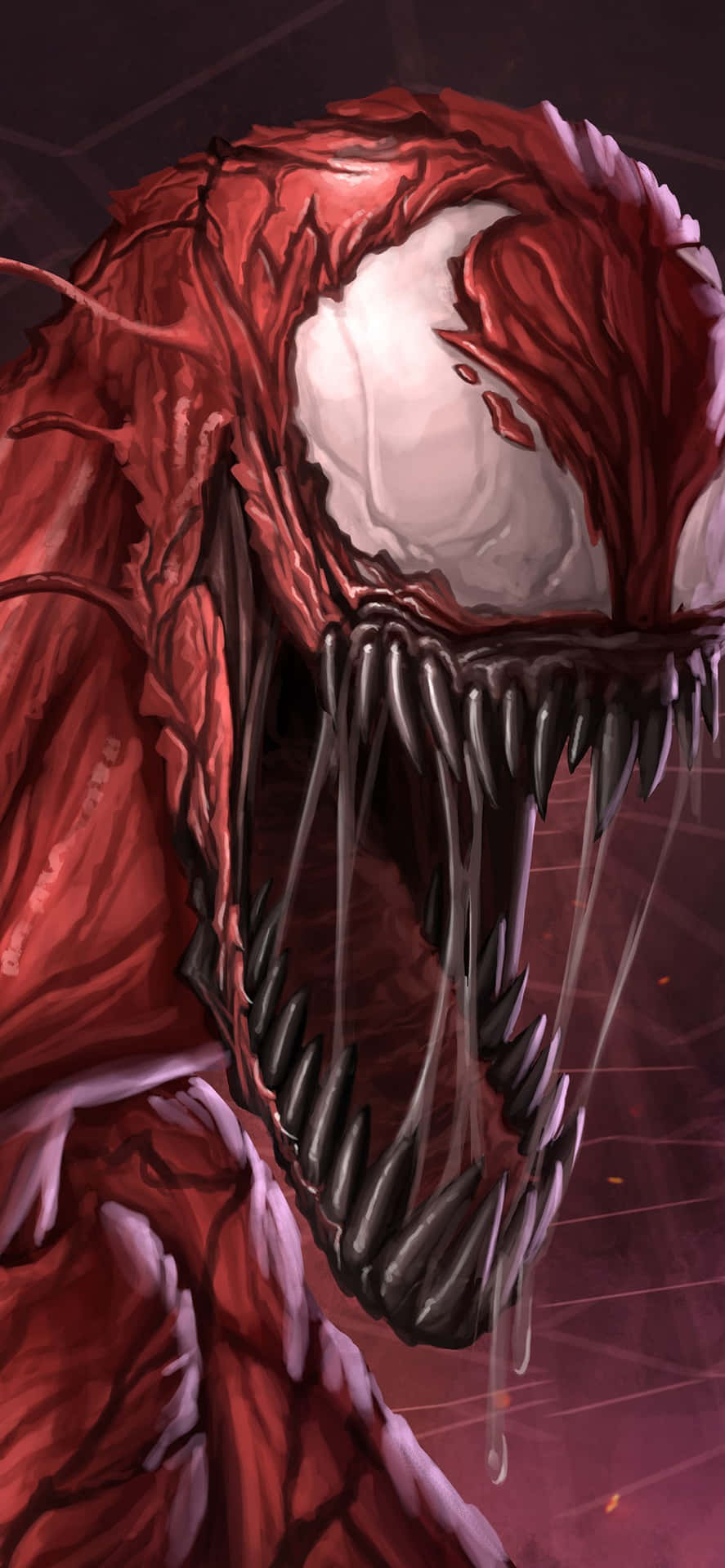 Caption: Unleash the Fury with Carnage iPhone Wallpaper Wallpaper