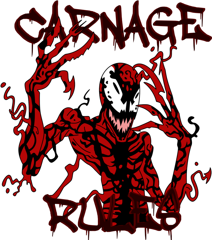 Carnage Rules Comic Art PNG