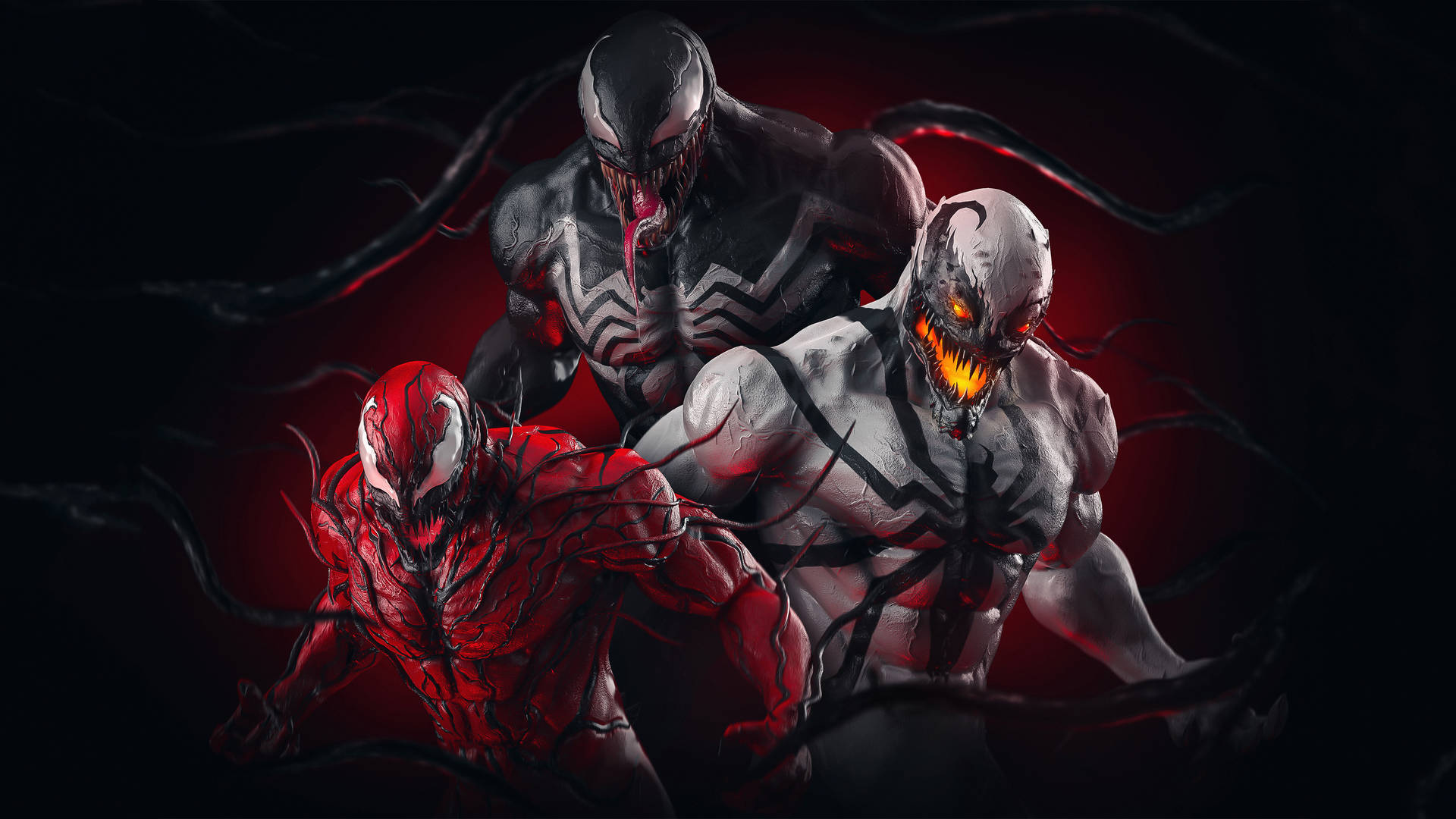 Carnage Venom Anti-Venom Montage Wallpaper