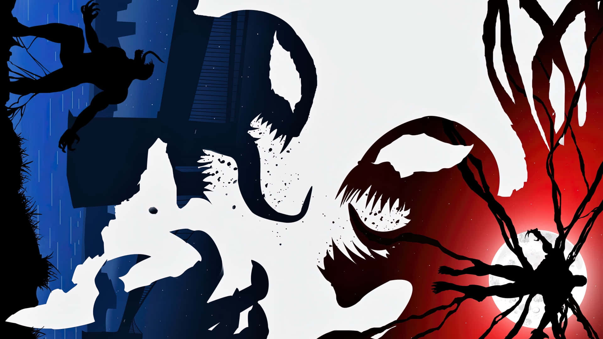 Carnage and Venom Face Off in Epic Battle Wallpaper