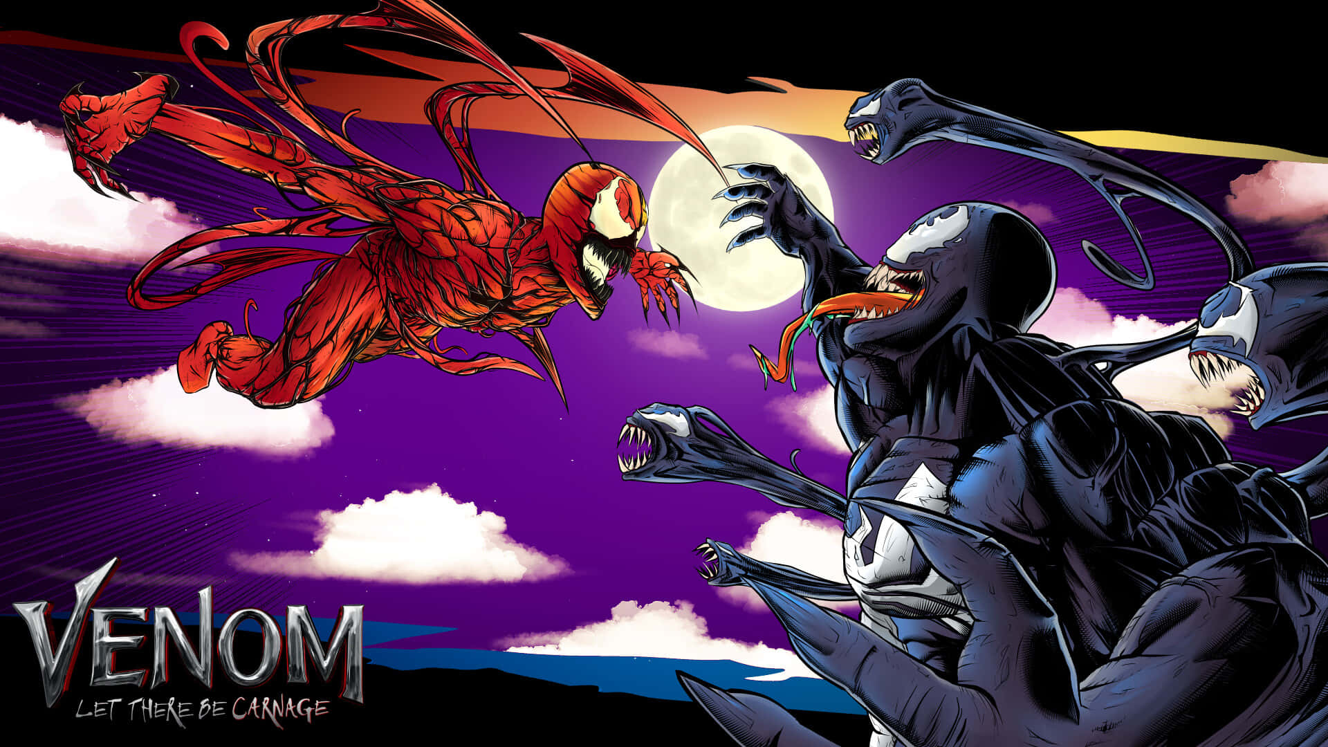 Epic Showdown: Carnage Vs Venom Wallpaper
