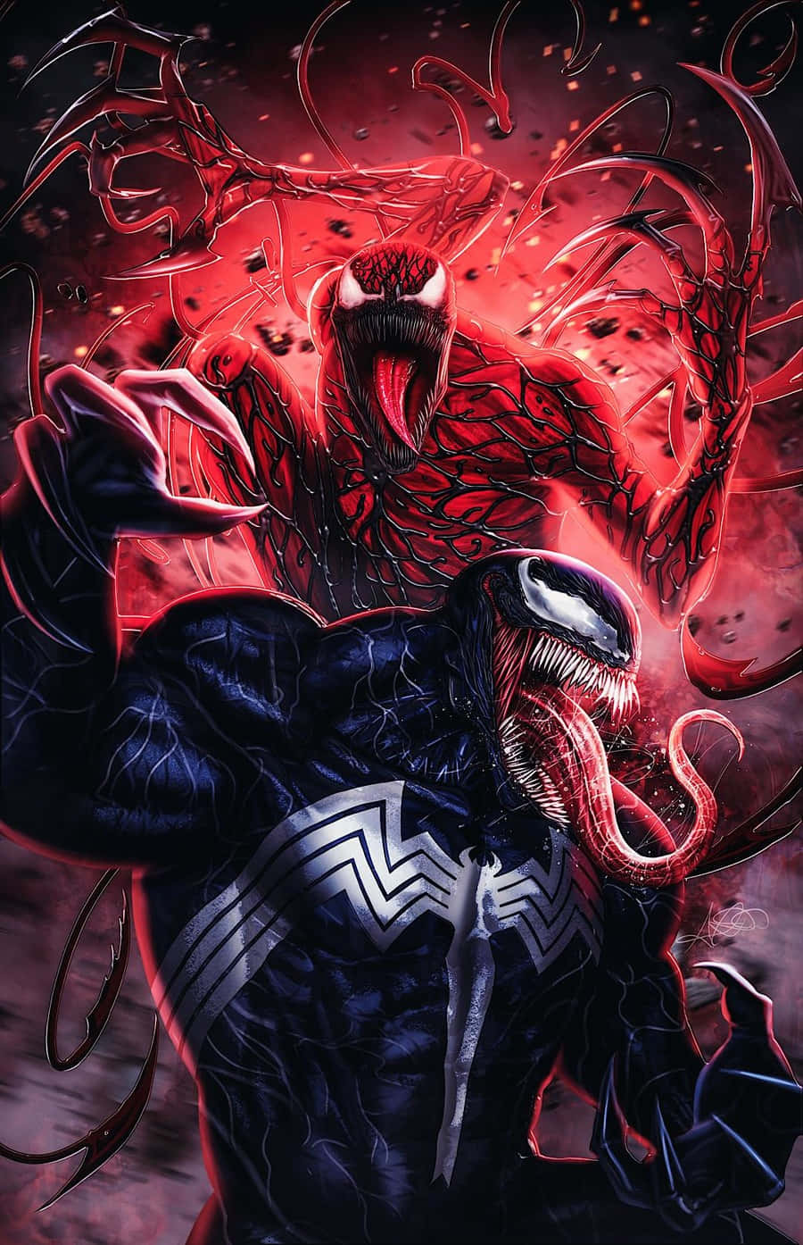 Epic Battle - Carnage Vs Venom Wallpaper