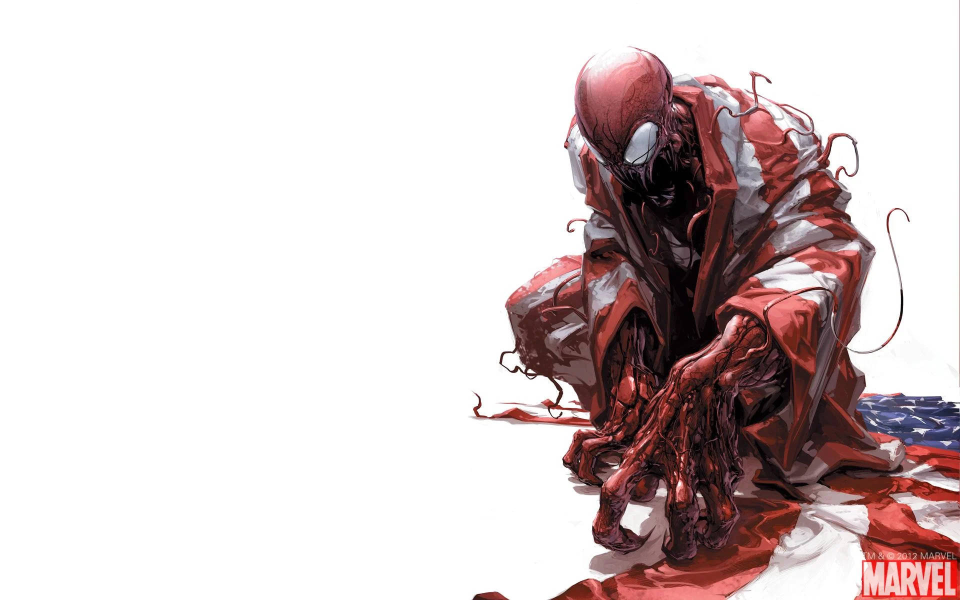 Carnage With Us Flag Background