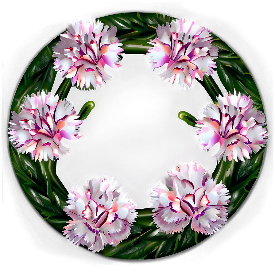 Carnation Flower Circle Png 06252024 PNG