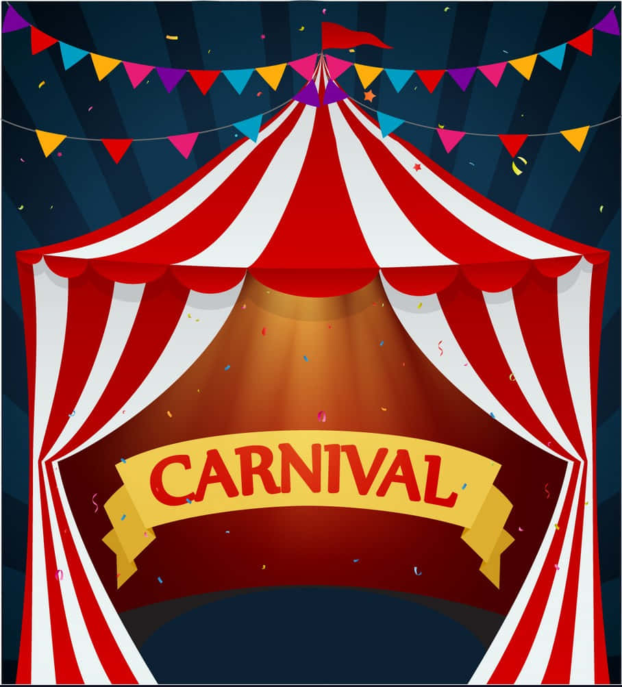 Pretty Banners And Tent Carnival Background