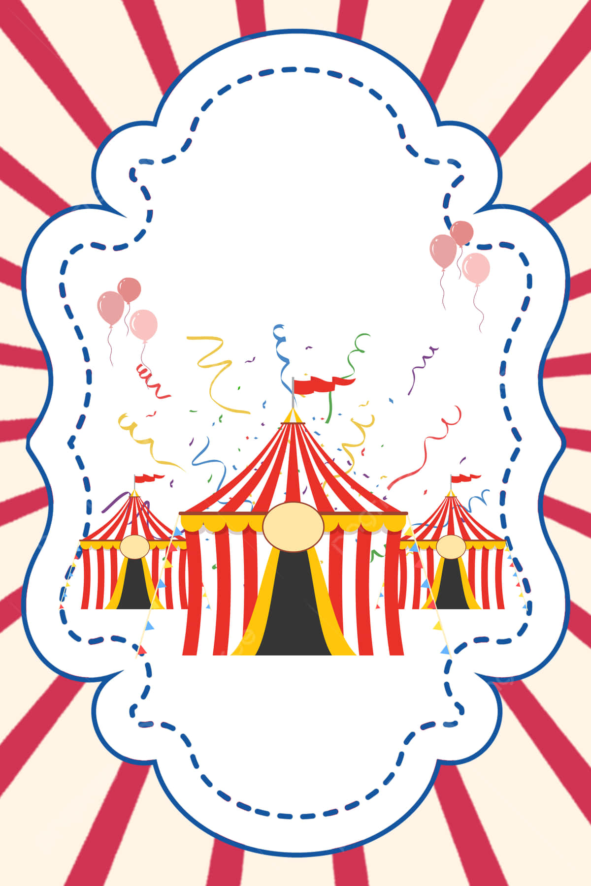 Red And White Circus Carnival Background