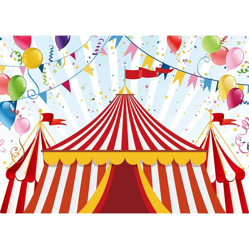 Tent And Balloons Carnival Background