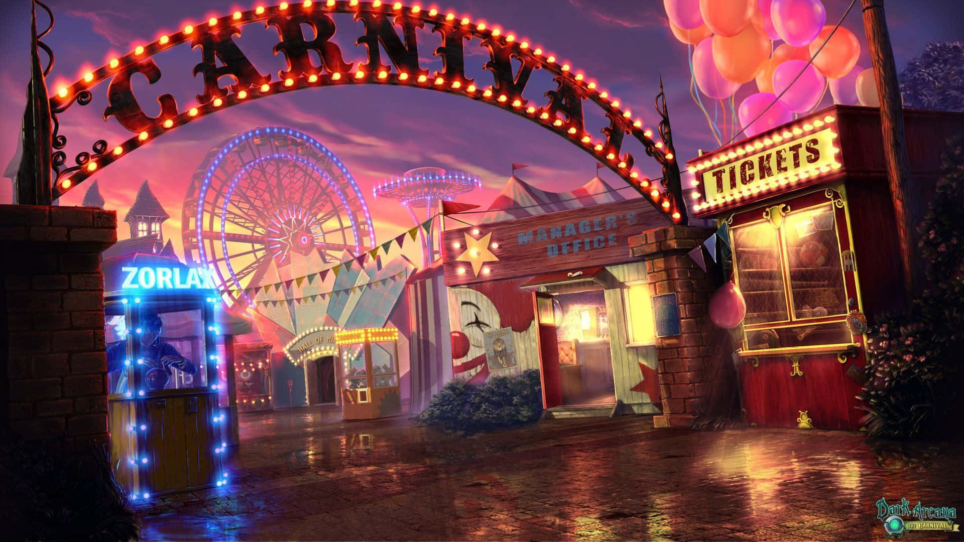 Darkarcana Spiel Karneval Hintergrund