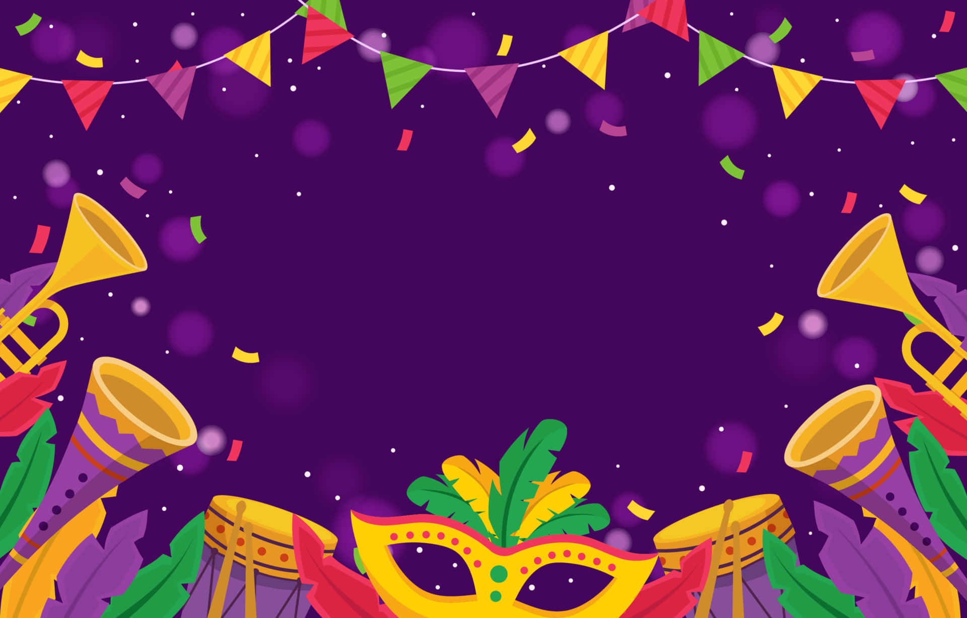Purple Mardi Gras Carnival Background