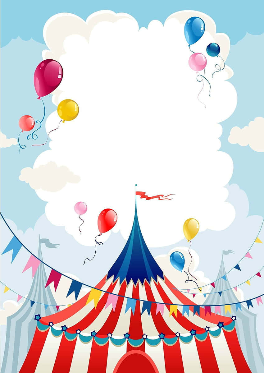 Luftballonsund Zirkus-karneval-hintergrund