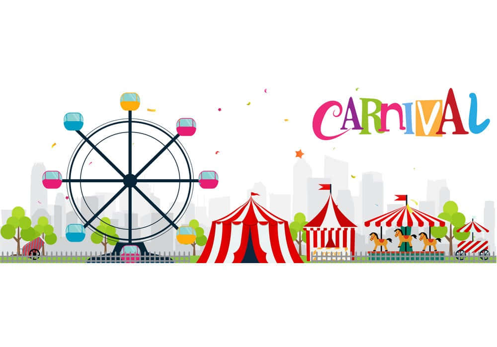 Colorful Funfair Circus Carnival Background