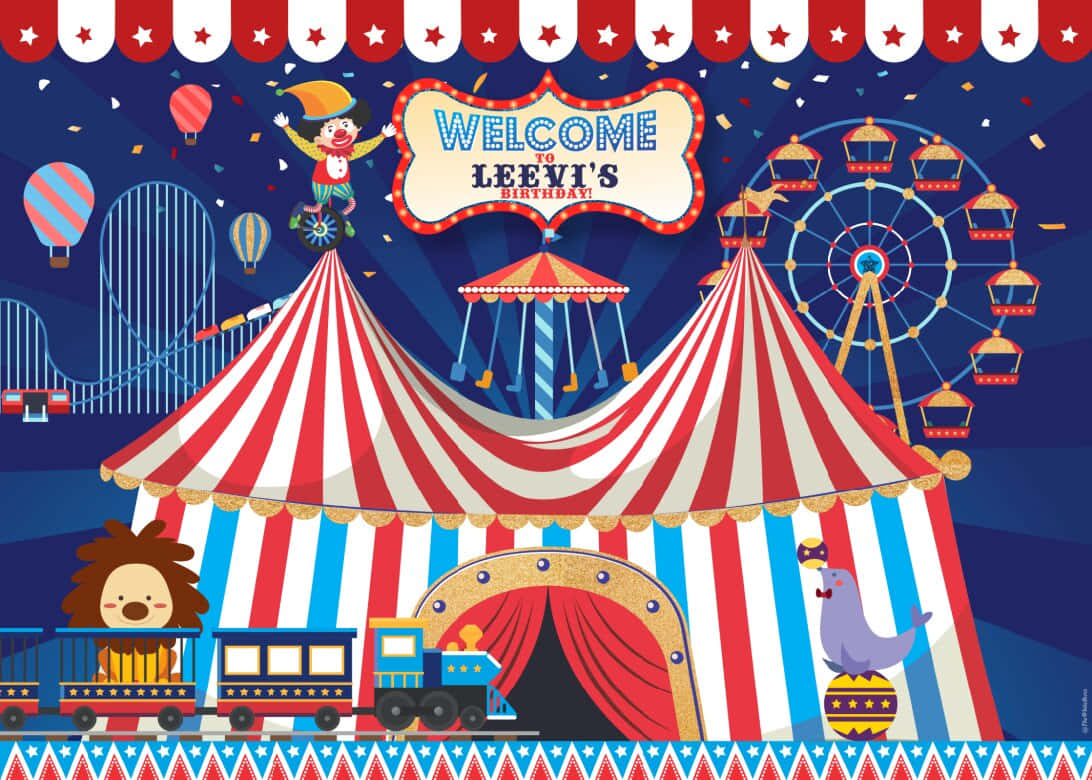 Red And Blue Carnival Background