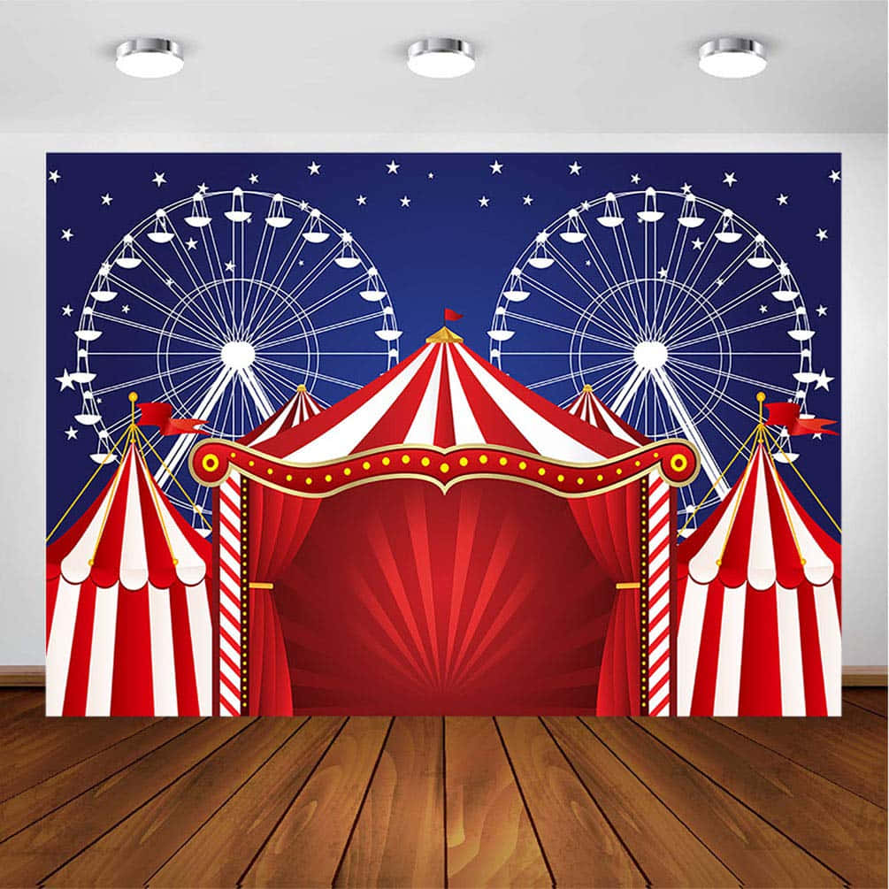 Ferrisradund Zirkuskarneval Hintergrund