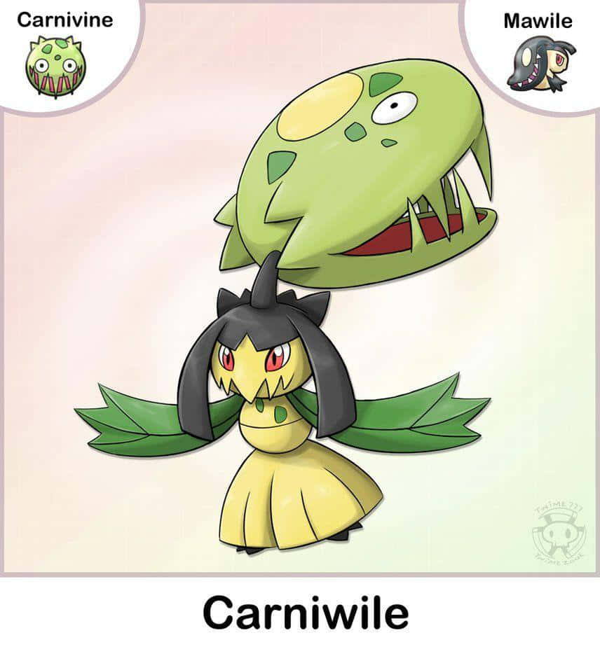 Carnivine And Mawile Combined Into Carniwile Wallpaper