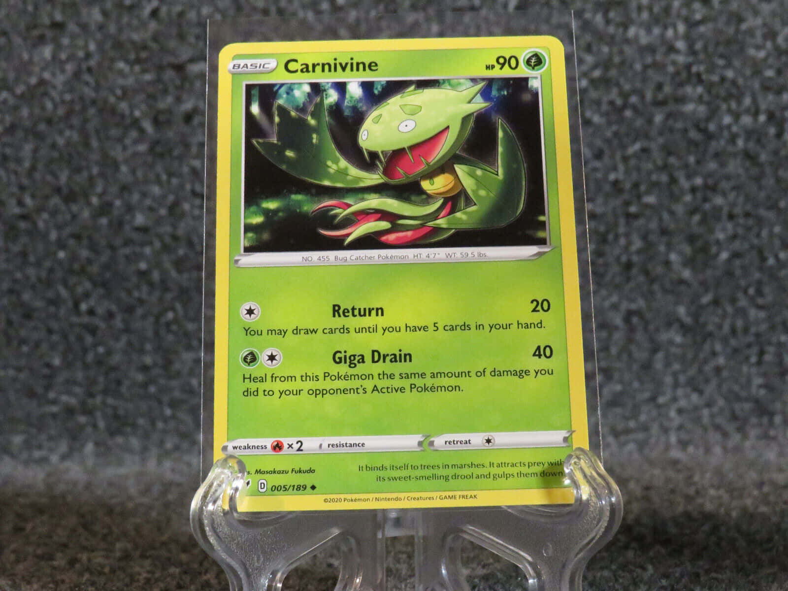 Pokémontrading Card Di Carnivine Sfondo