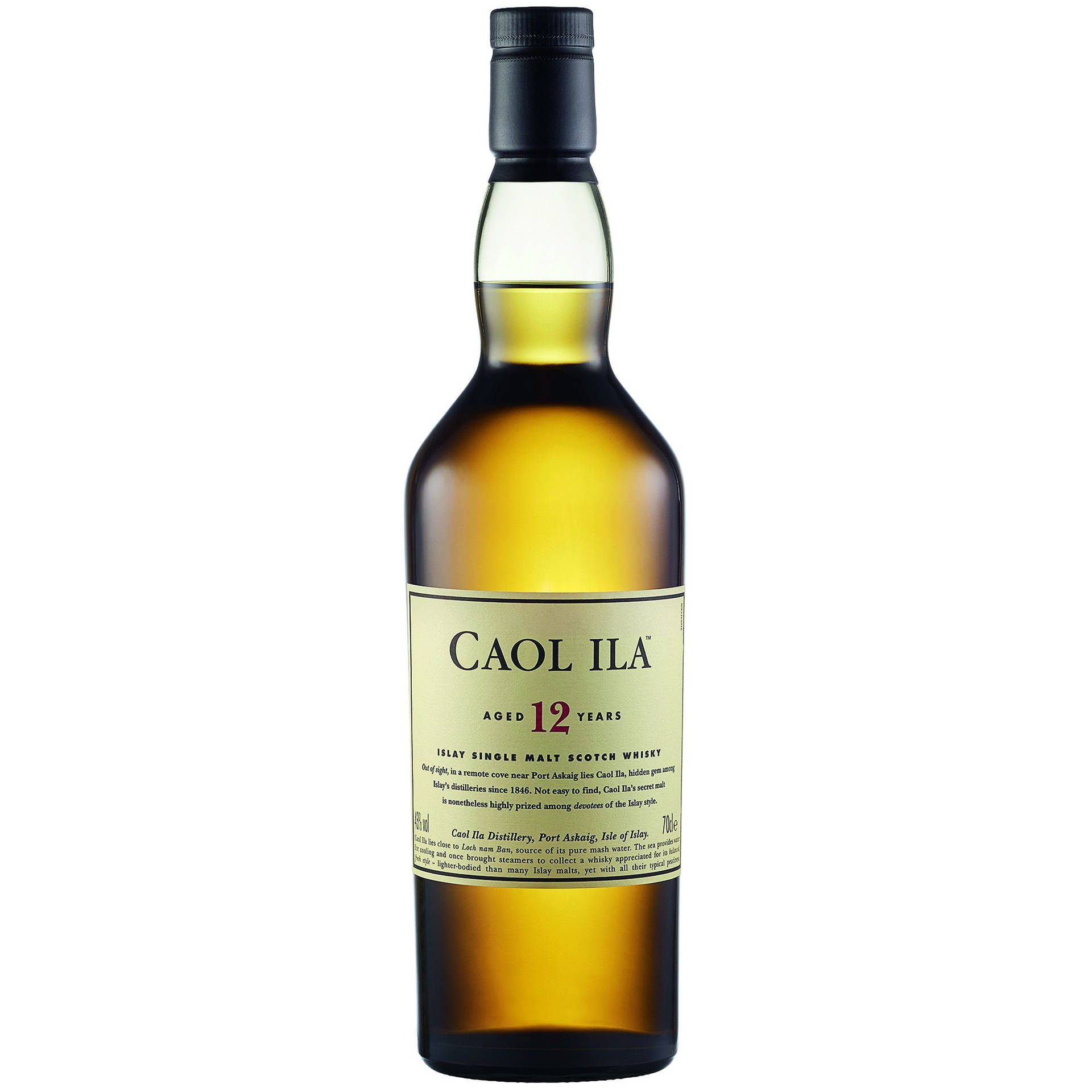 Exquisite Bottle of Caol Ila 12-Year-Old Scotch Whisky Wallpaper