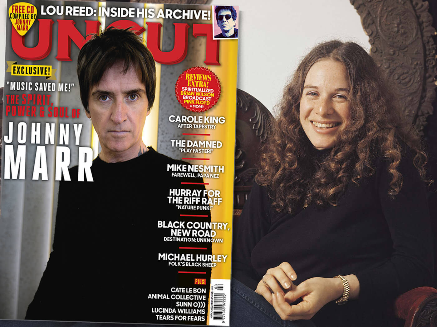 Carole King And Johnny Marr Magazine Wallpaper