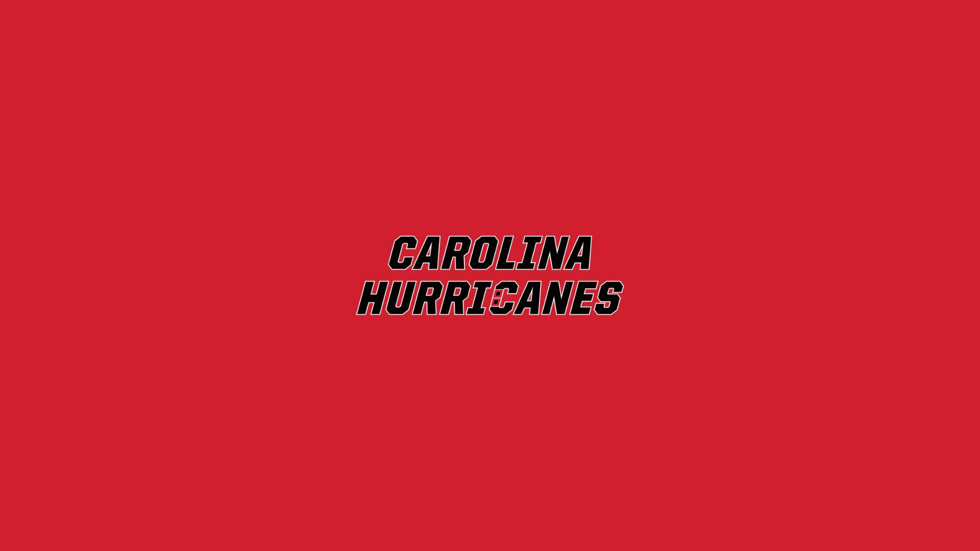 Carolina Hurricanes On Red Background Wallpaper