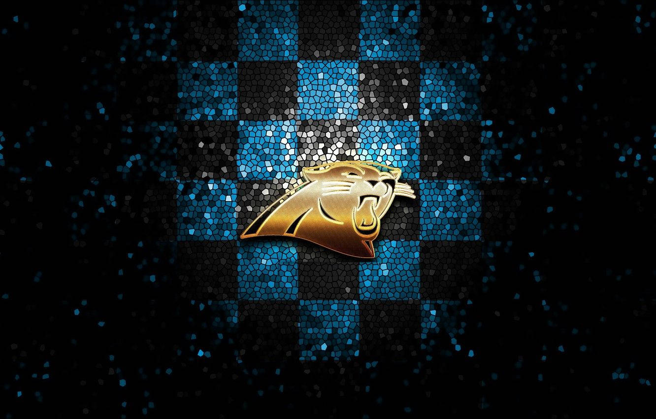 Carolina Panthers Logo On Sequins Wallpaper