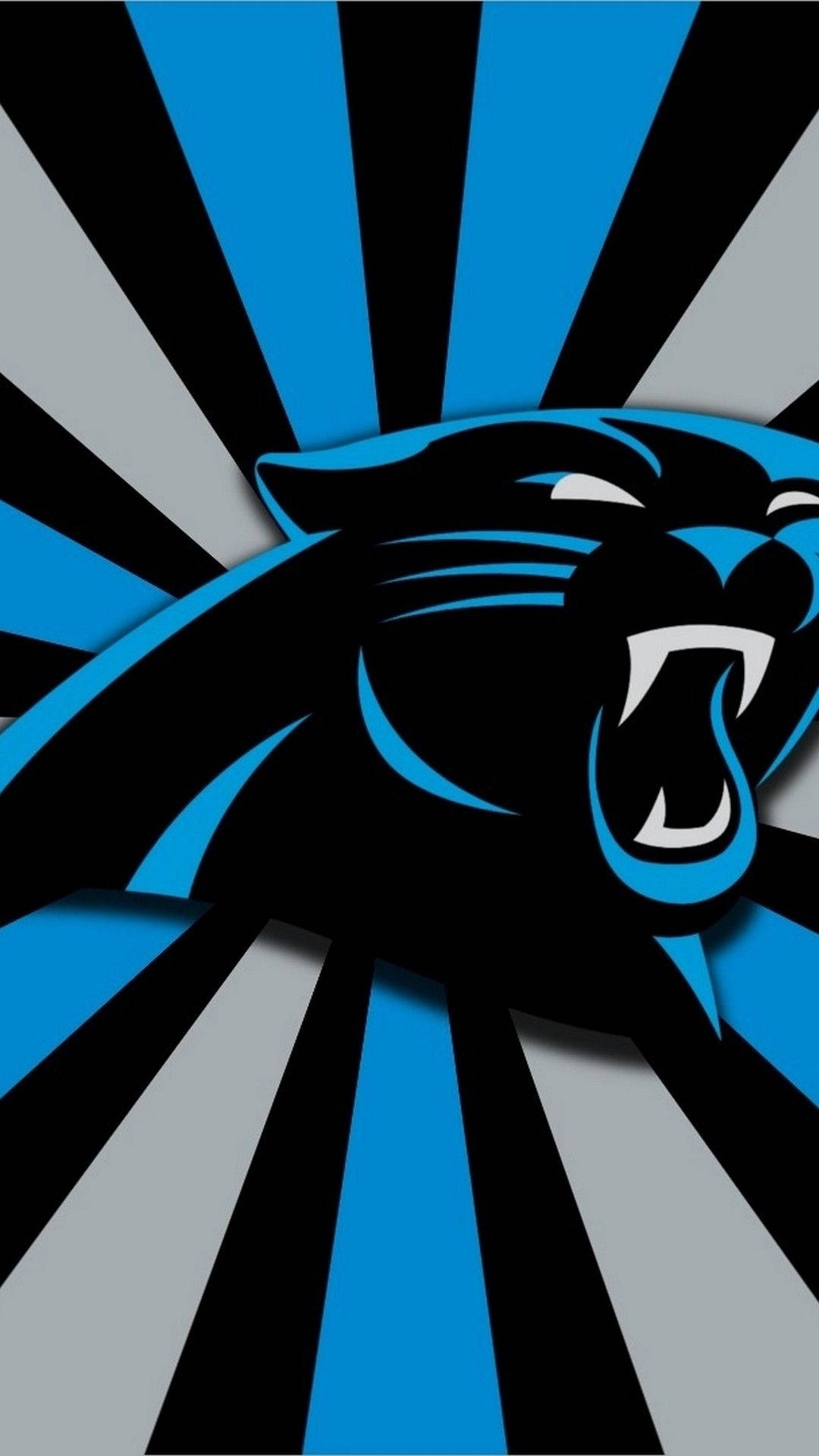 Carolina Panthers Logo With Rays Wallpaper